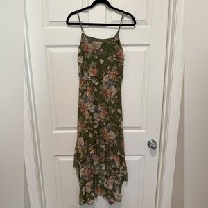 Hayden Green Floral High Low Dress